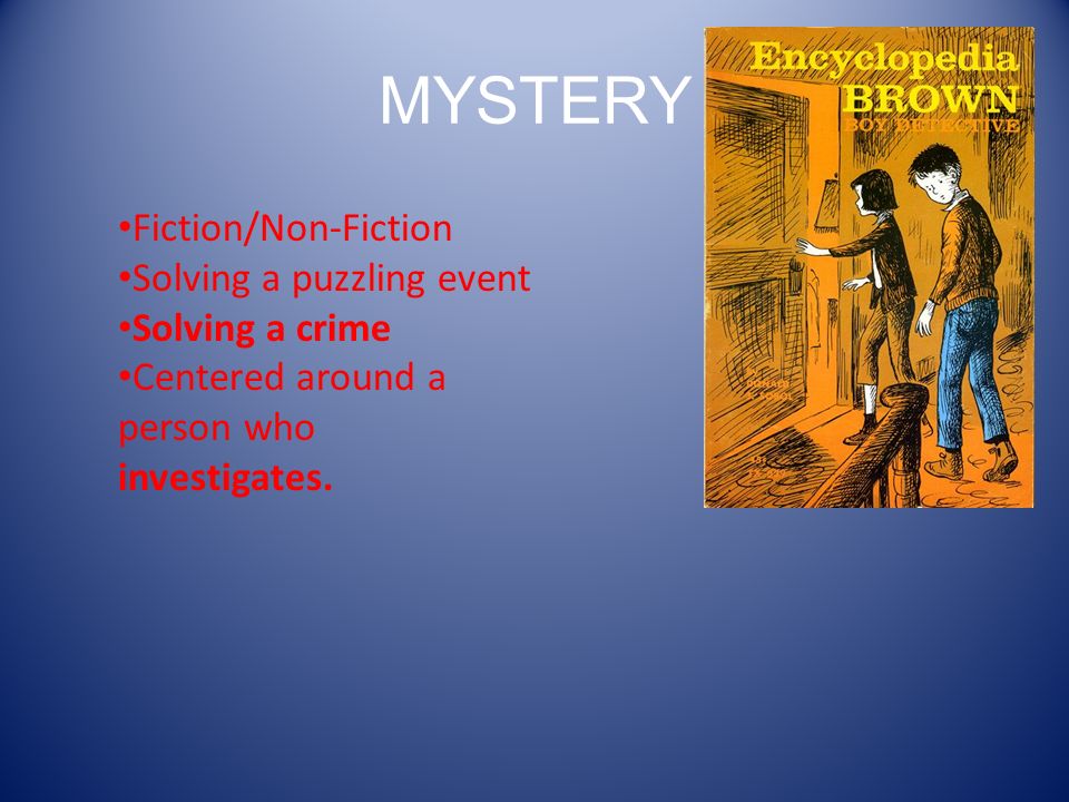 The focuses on how crime fictions solve mysteries and crimes